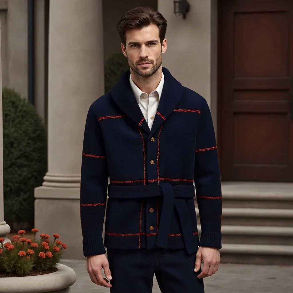 Ivo® | Luxury Knitted Sweater Coat With Belt - Image 3
