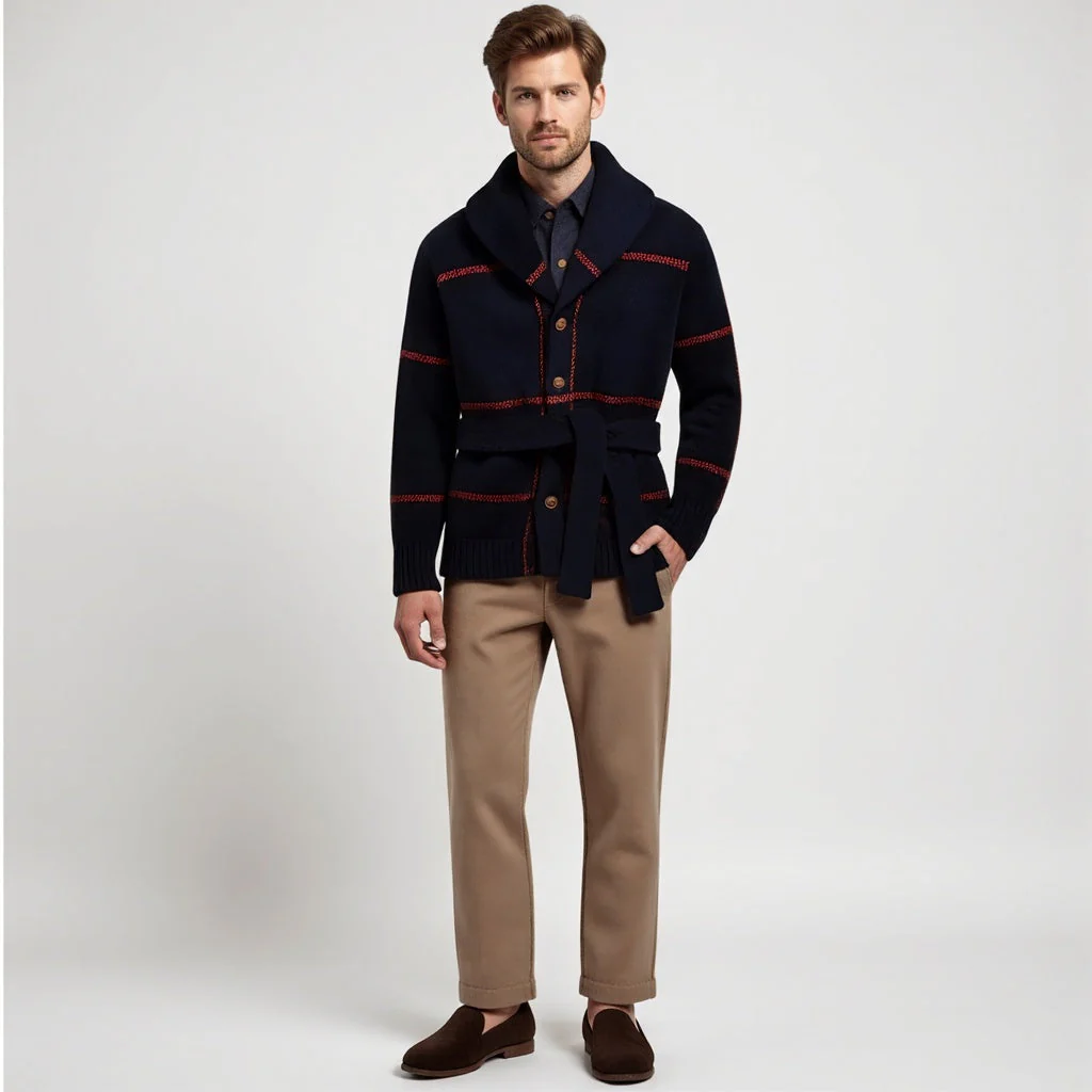 Ivo® | Luxury Knitted Sweater Coat With Belt - Image 4