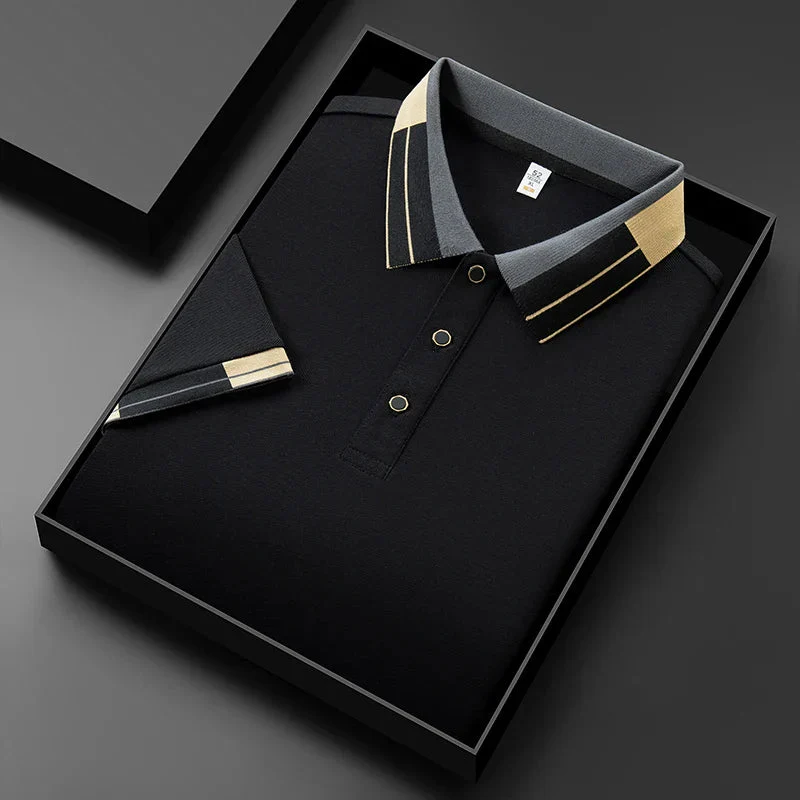 Jacinto | Polo shirt with contrasting finishes - Image 3