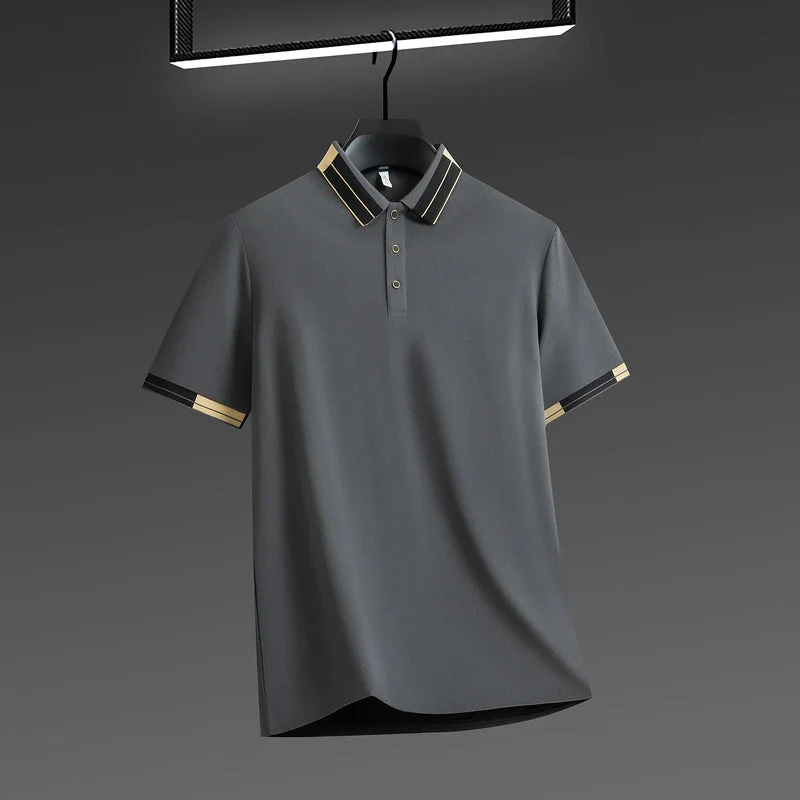 Jacinto | Polo shirt with contrasting finishes - Image 5