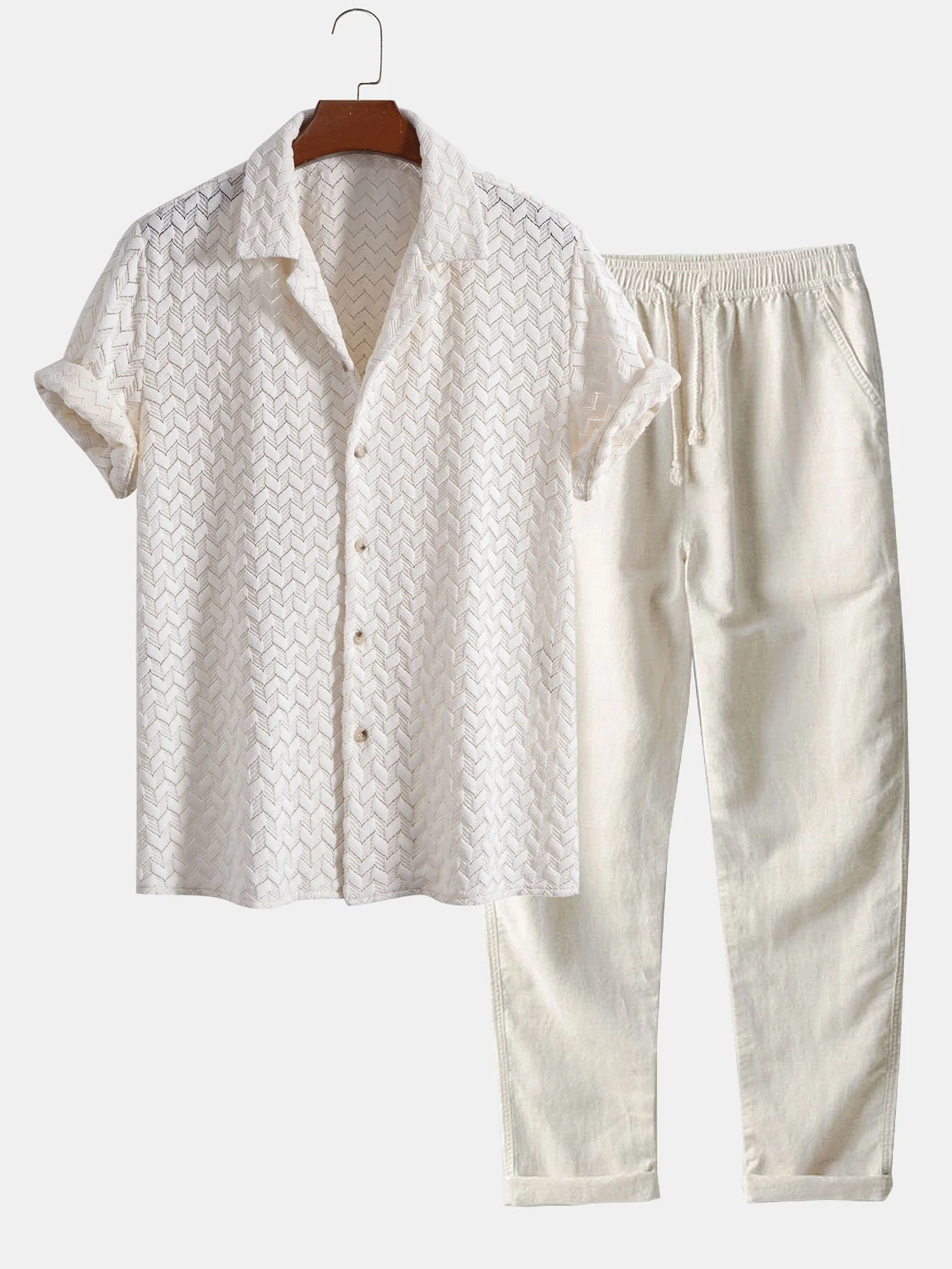 Jack® | Textured Cuban Shirt & Straight Leg Linen Pants - Image 2