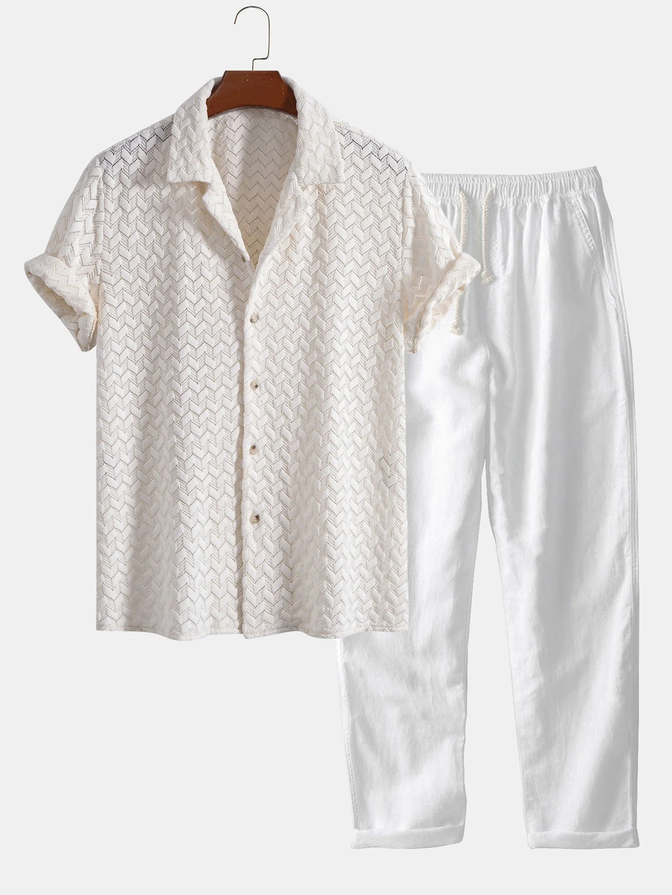 Jack® | Textured Cuban Shirt & Straight Leg Linen Pants - Image 3