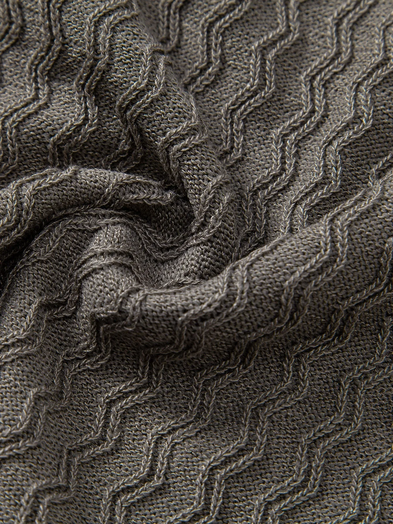 Jackson | Wave Jacquard Zip Up Knitted Polo Shirt - Image 2