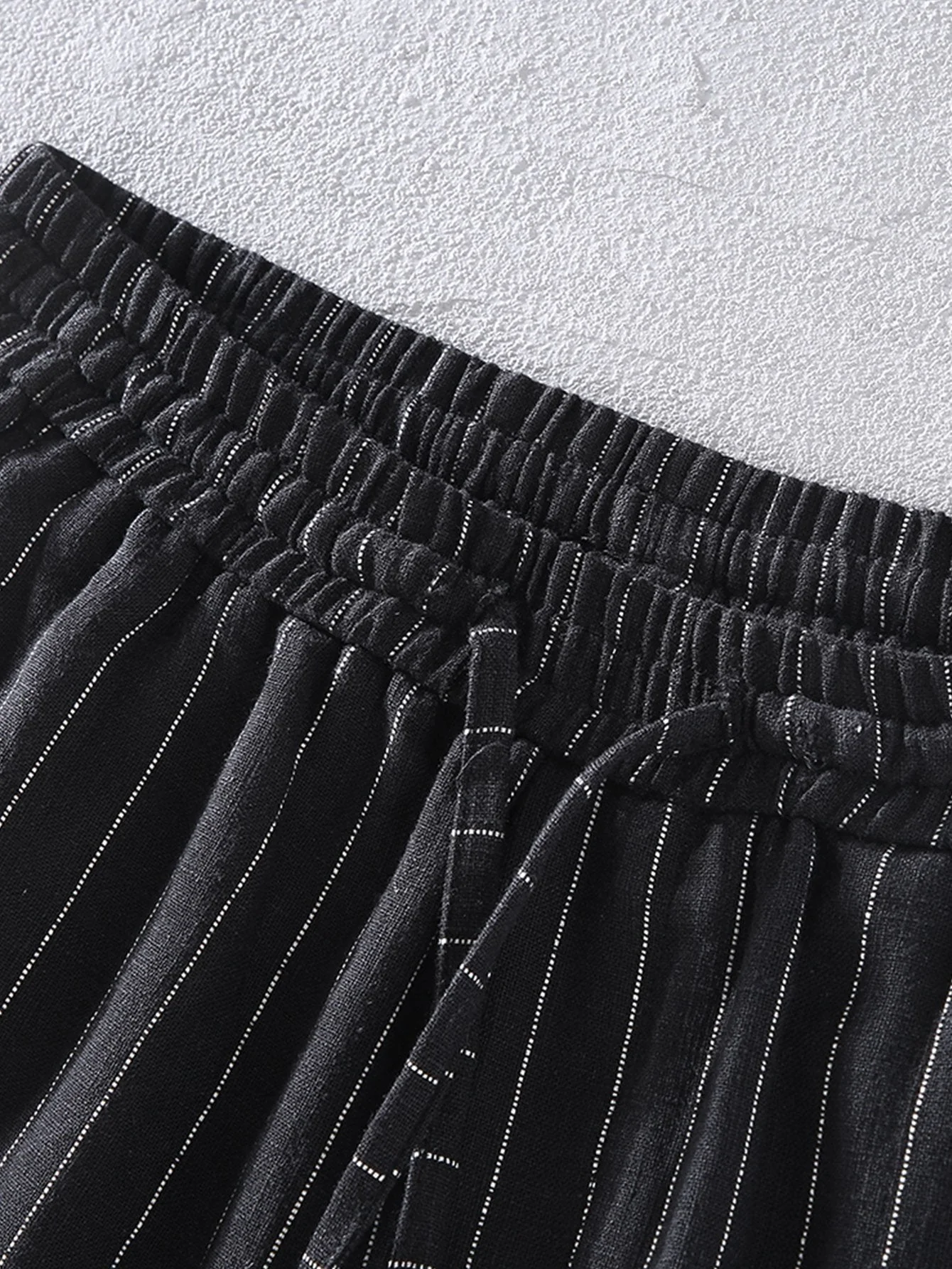 Jacobo® | Linen Cotton Blend Striped Shorts - Image 7