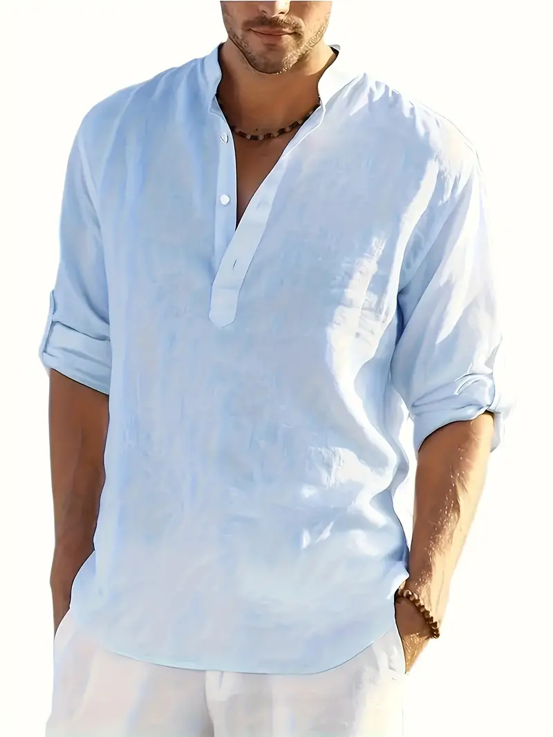 Jago® | Elegant, Airy Shirt With A Stand-Up Collar - Image 2