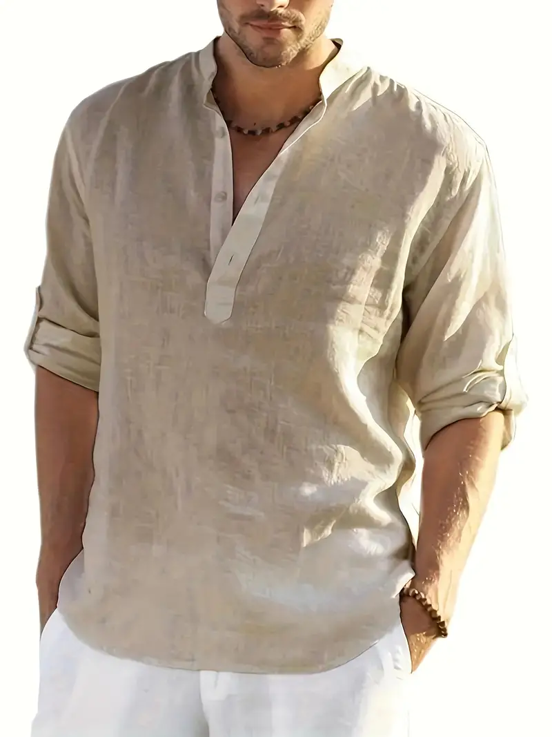 Jago® | Elegant, Airy Shirt With A Stand-Up Collar - Image 3