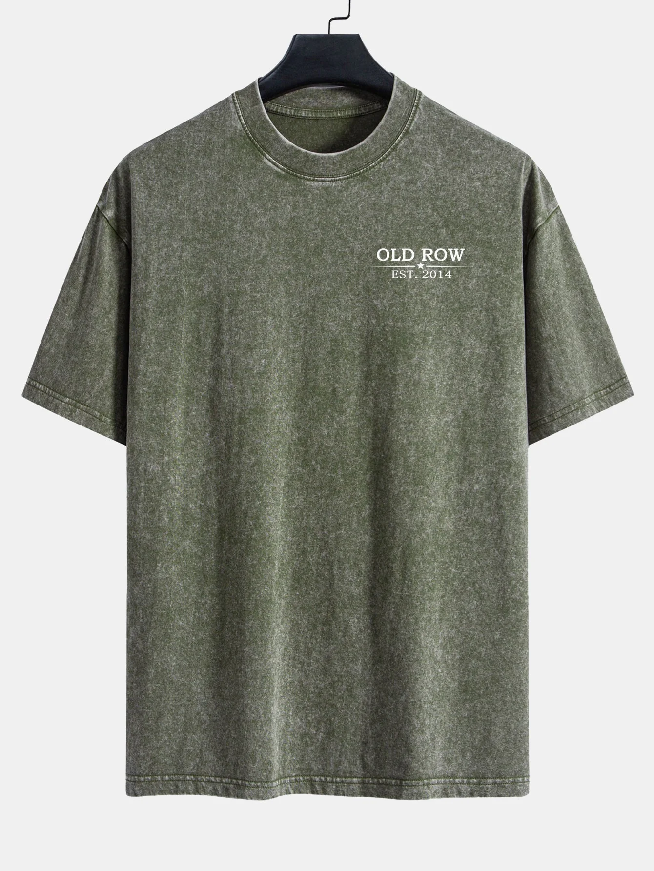 Jairo® | USA Old Row Beer Print Washed Distressed Drop Shoulder T-Shirt - Image 5