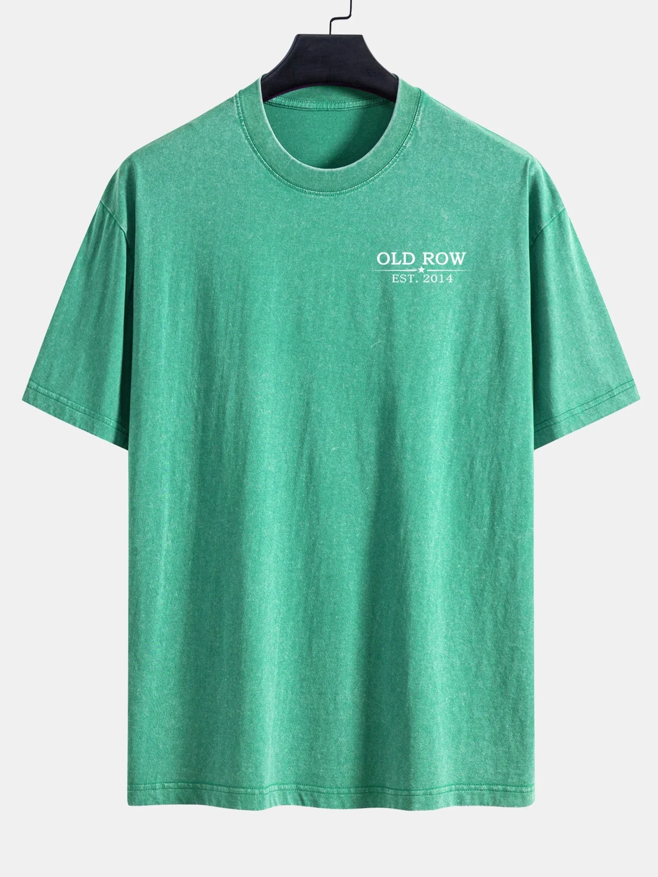 Jairo® | USA Old Row Beer Print Washed Distressed Drop Shoulder T-Shirt - Image 8