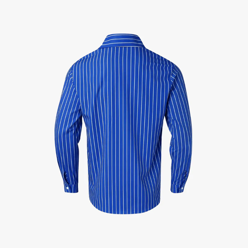 Jairus | Men Slim Fit Blue Striped Shirt - Image 3