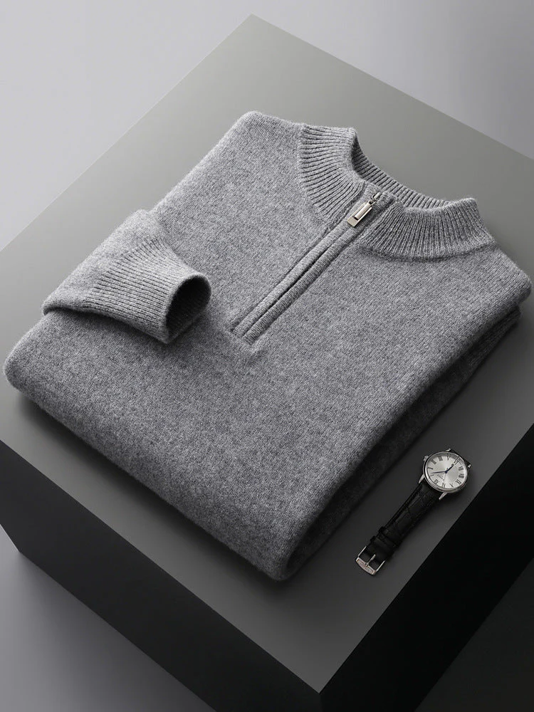 James® | Cashmere Sweater With Half Zipper - Image 8