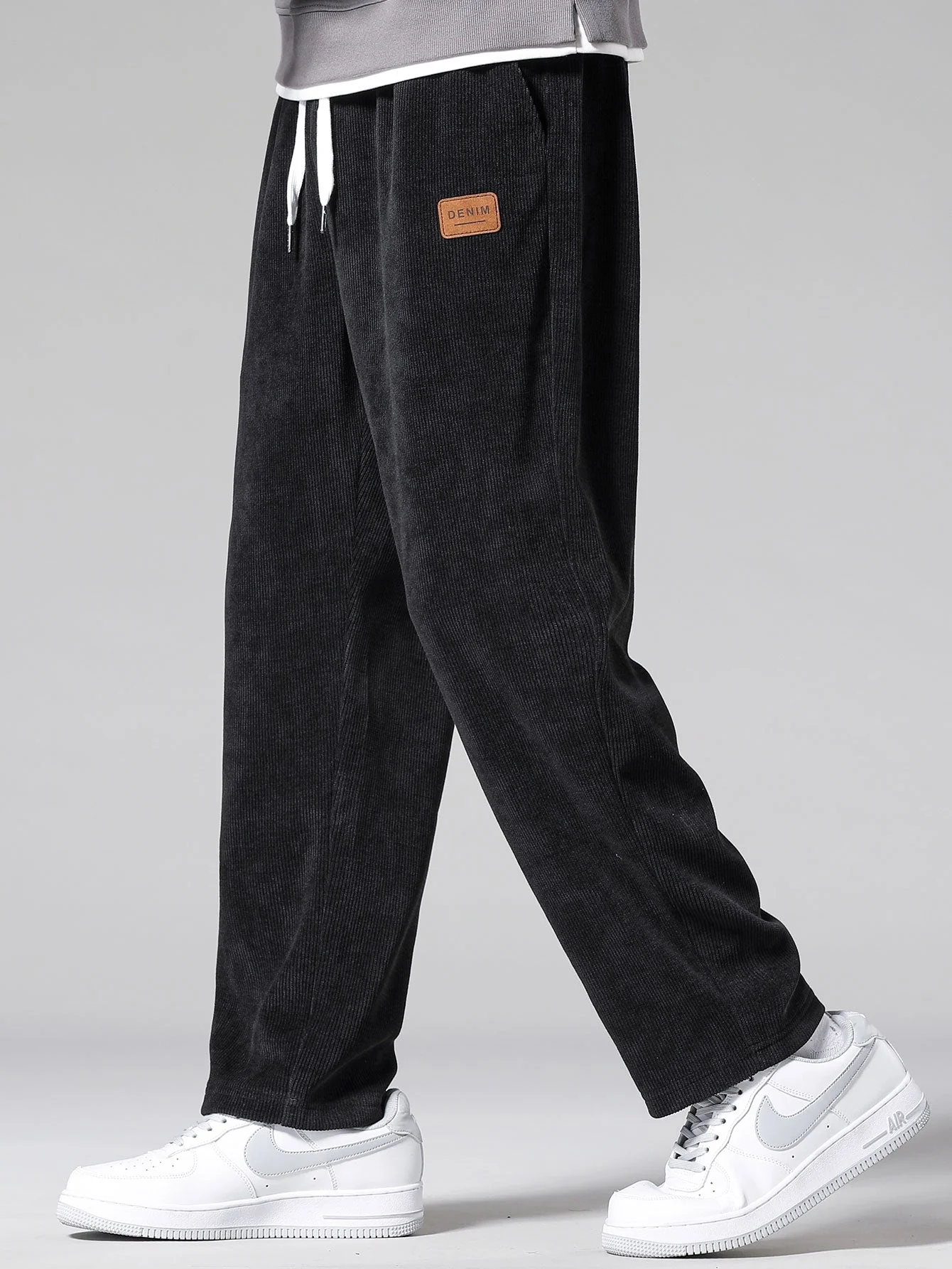 James® | Checkerboard Dissolving Bear Drop Shoulder Oversize T-Shirt & Straight Leg Corduroy Pants - Image 10