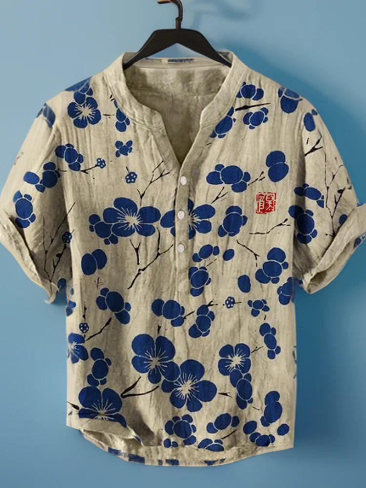 James® | Japanese Blouse With Cherry Flowers - Image 2