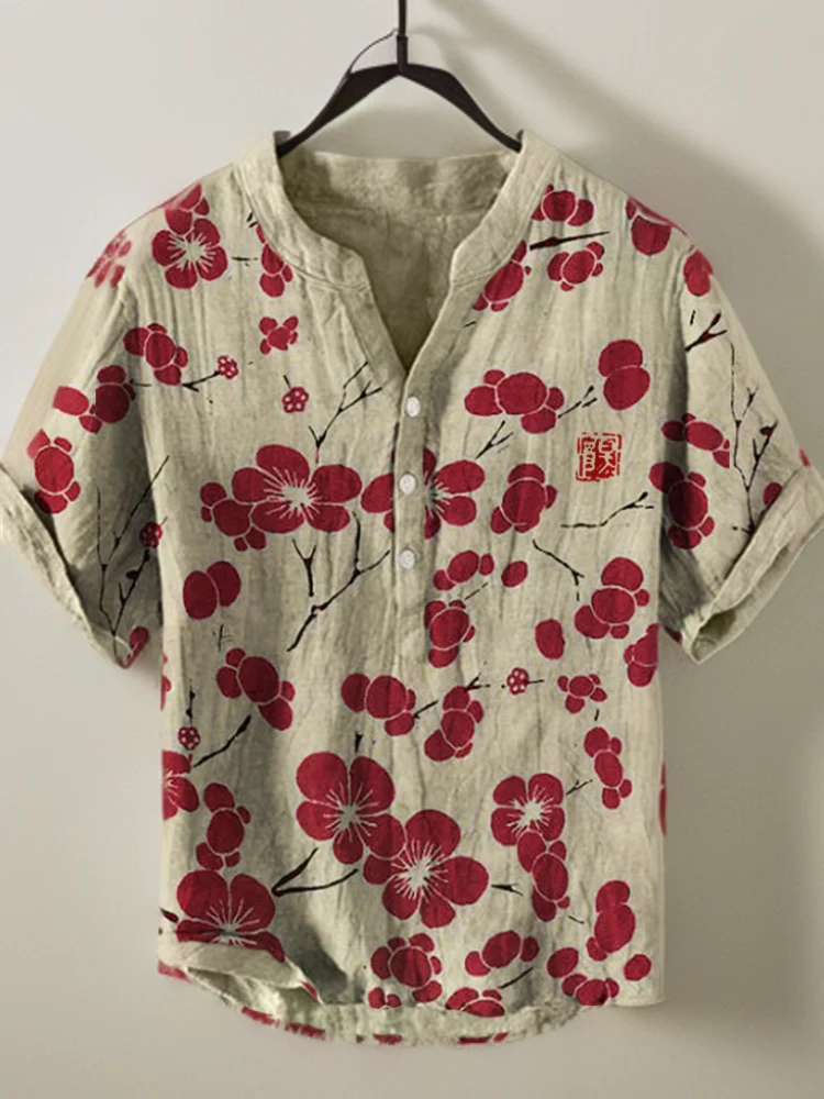 James® | Japanese Blouse With Cherry Flowers - Image 3