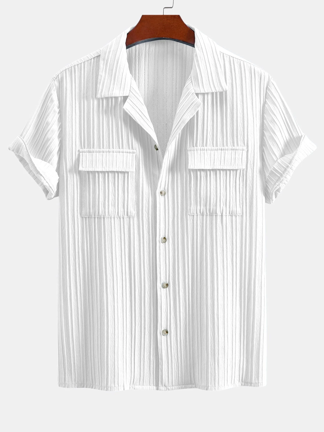 James® | Textured Cuban Collar Pocket Shirt & Straight Leg Linen Pants - Image 6