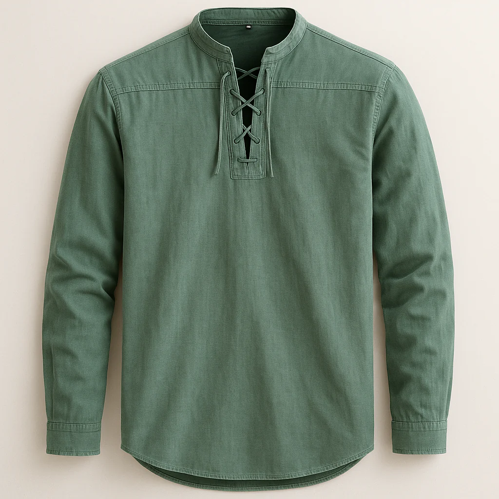James | Nomad Henley Long Sleeve Shirt - Image 2