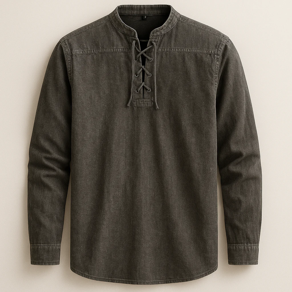 James | Nomad Henley Long Sleeve Shirt - Image 3