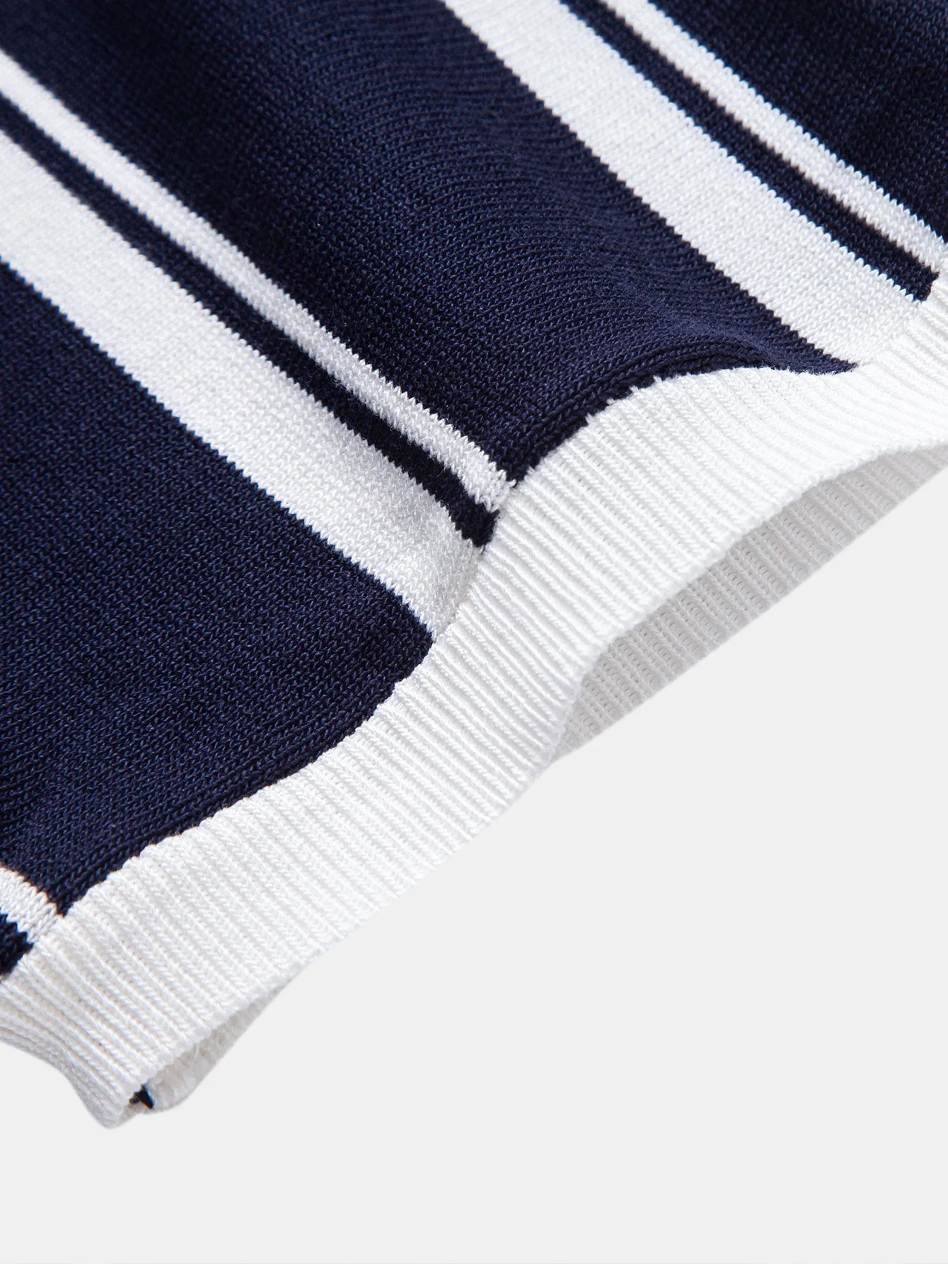 James | Striped Zip Up Knit Polo - Image 10