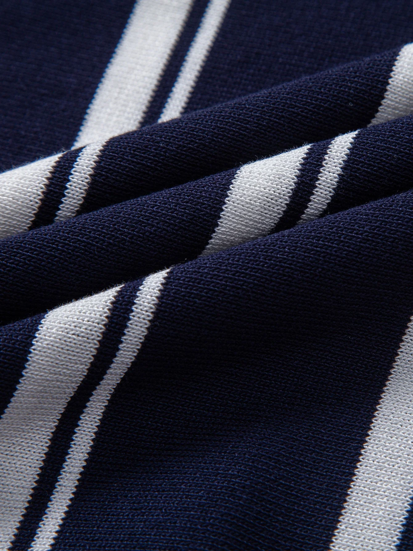 James | Striped Zip Up Knit Polo - Image 2