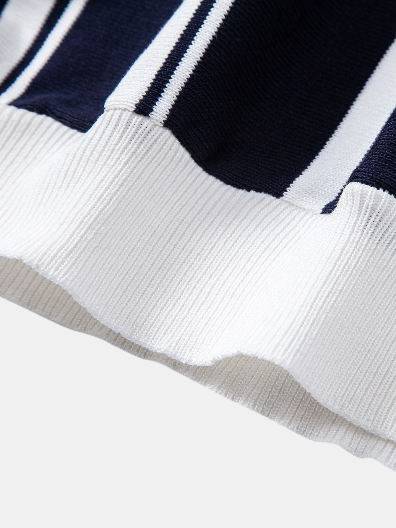 James | Striped Zip Up Knit Polo - Image 9