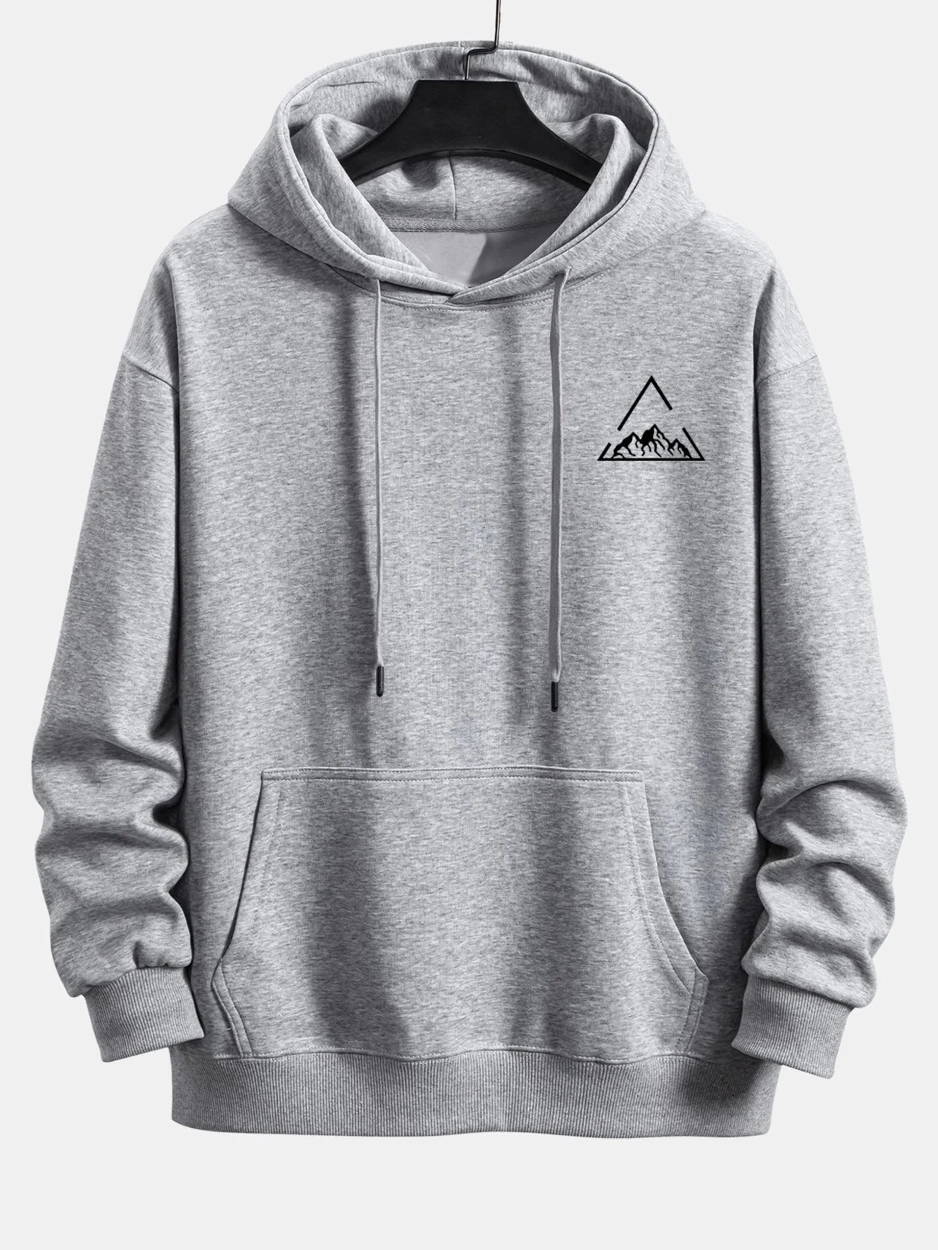 James | Triangle Mountain Print Relax Fit Hoodie - Image 5