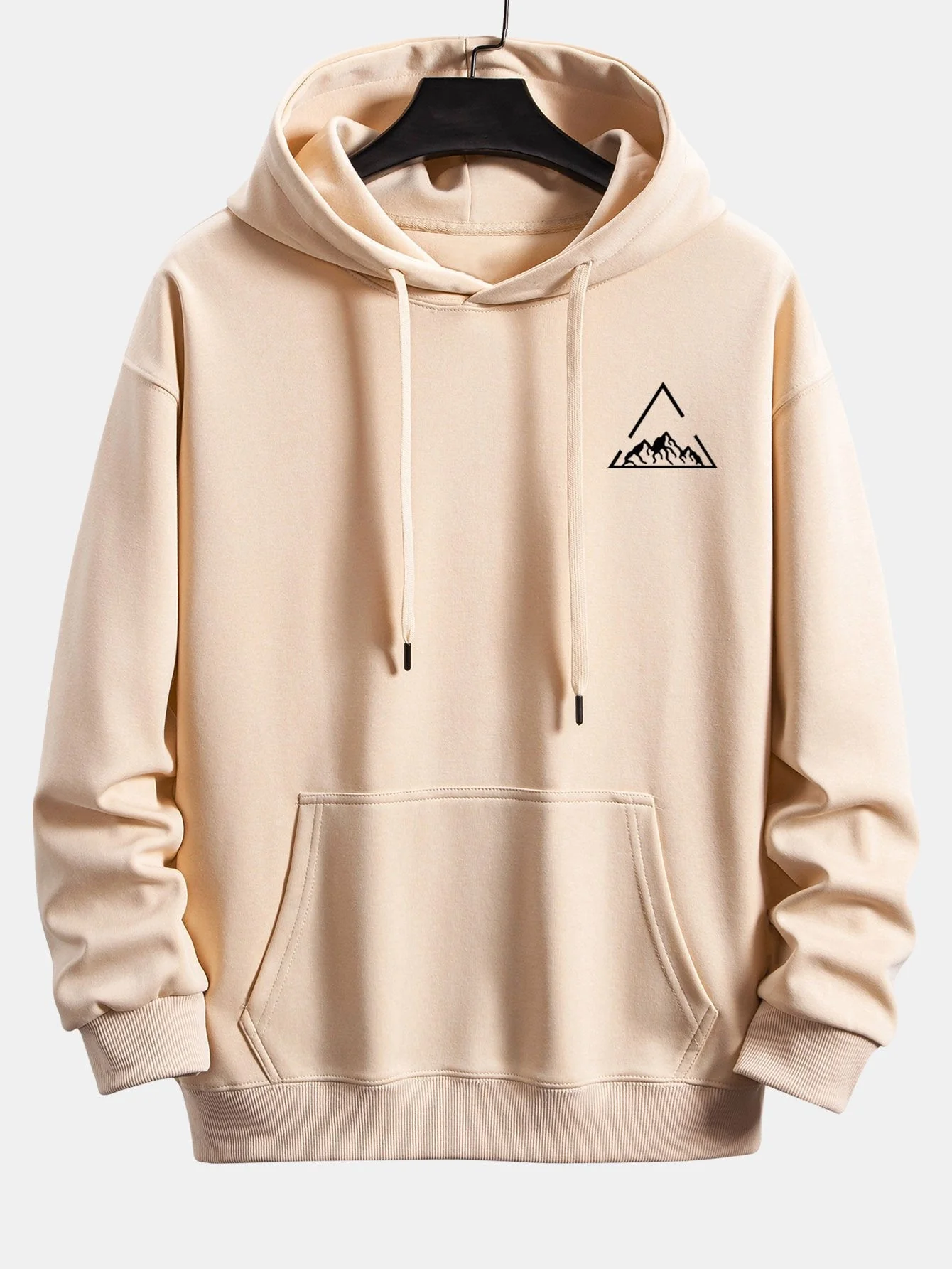 James | Triangle Mountain Print Relax Fit Hoodie - Image 7