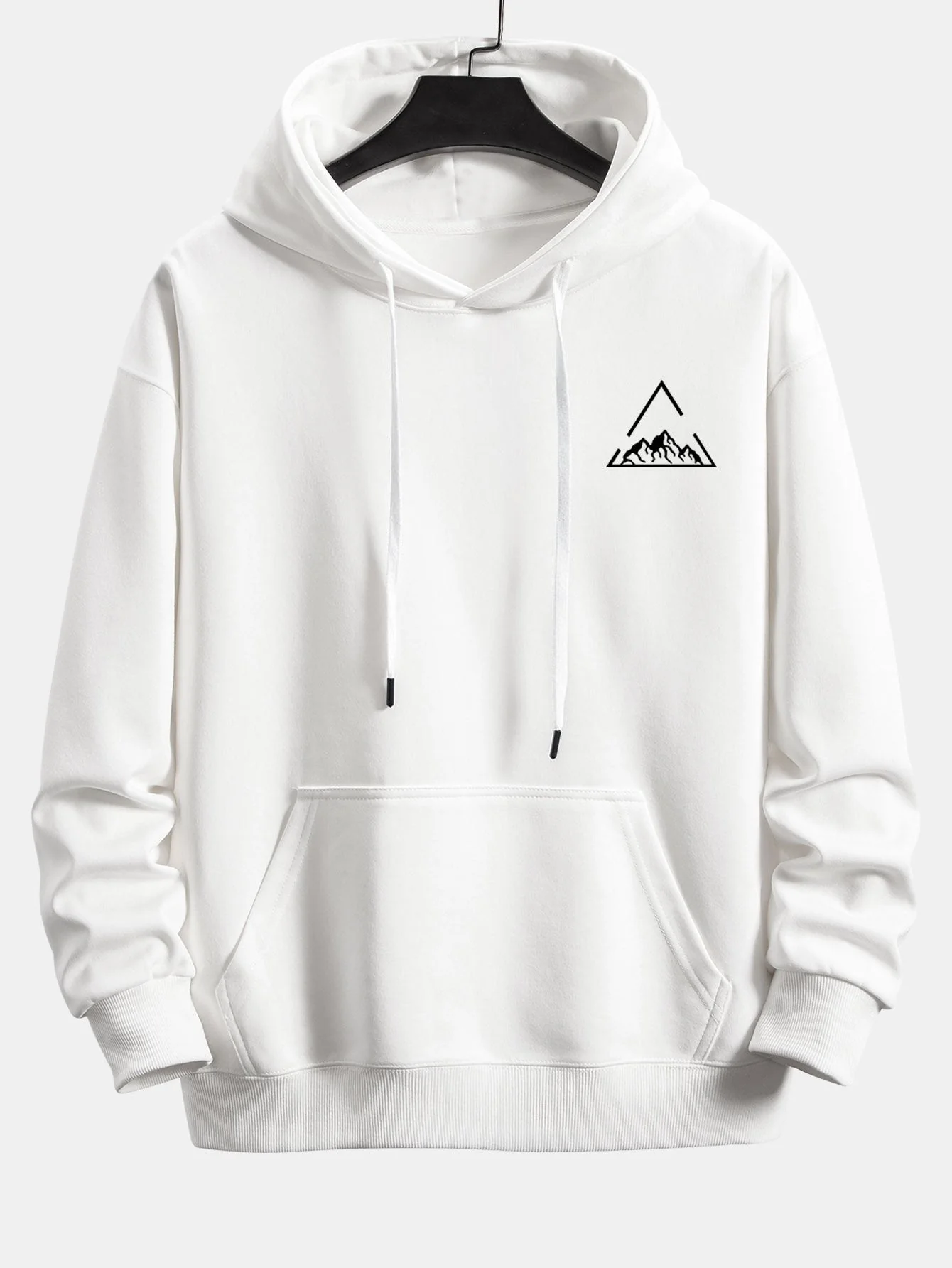 James | Triangle Mountain Print Relax Fit Hoodie - Image 8