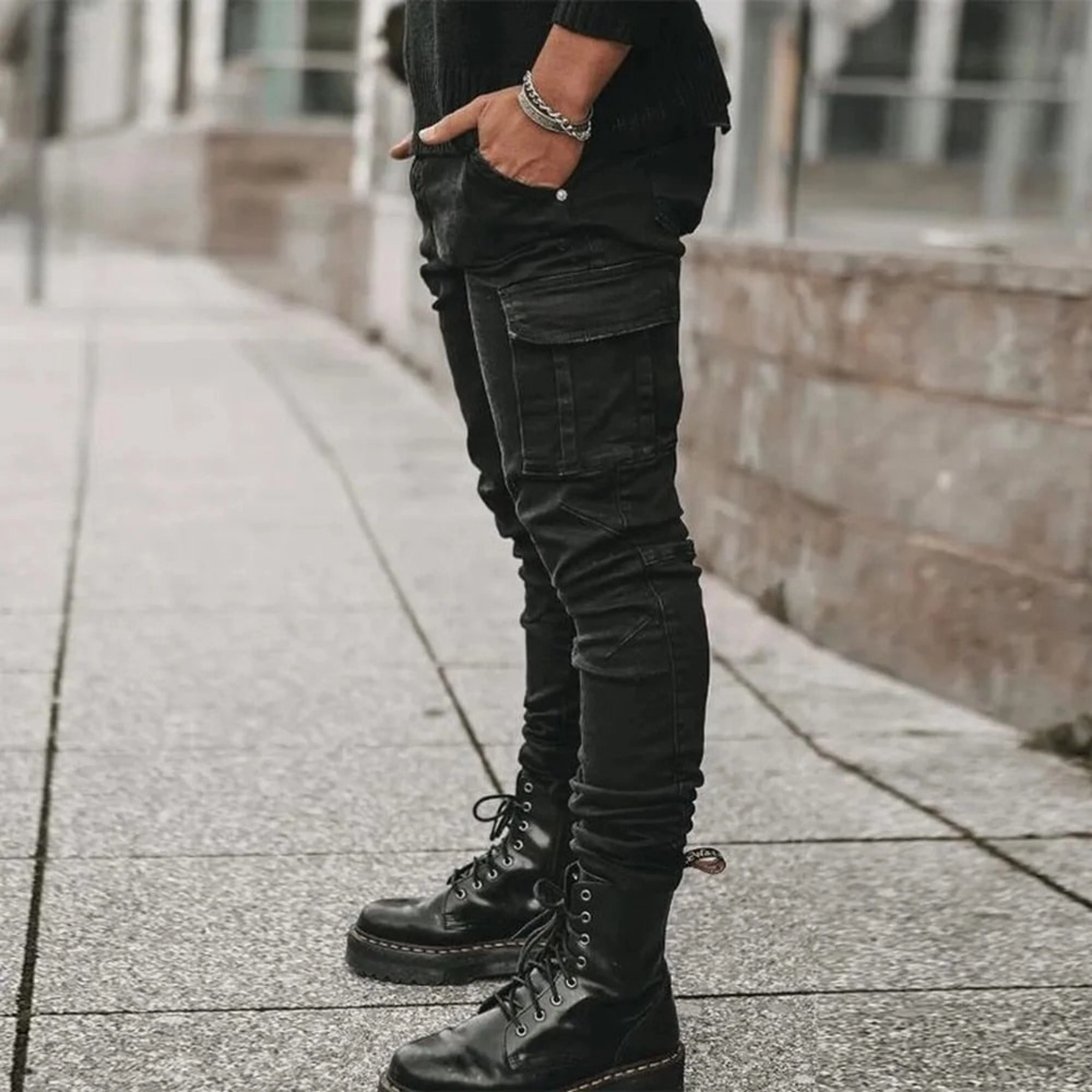 Jamie® | Men's slim fit cargo trousers - Image 6