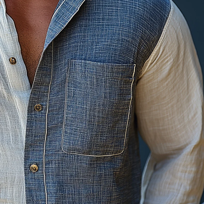 Jamie | Men'S Summer Fashion Cotton And Linen Long Sleeve Shirt - Image 3