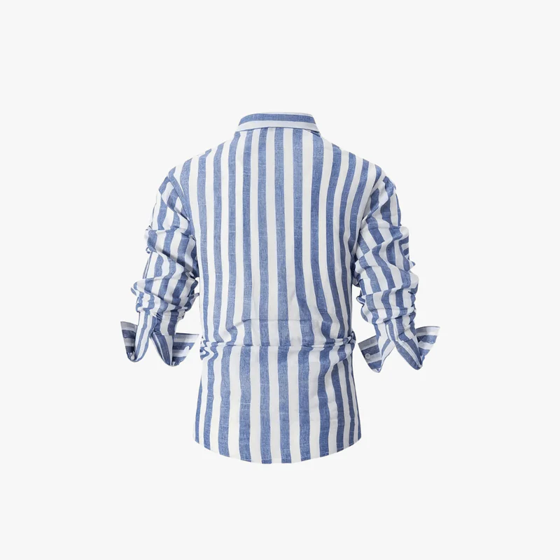 Janus | Smart Casual Summer Shirt – Old Money Preppy Stripe Design - Image 3