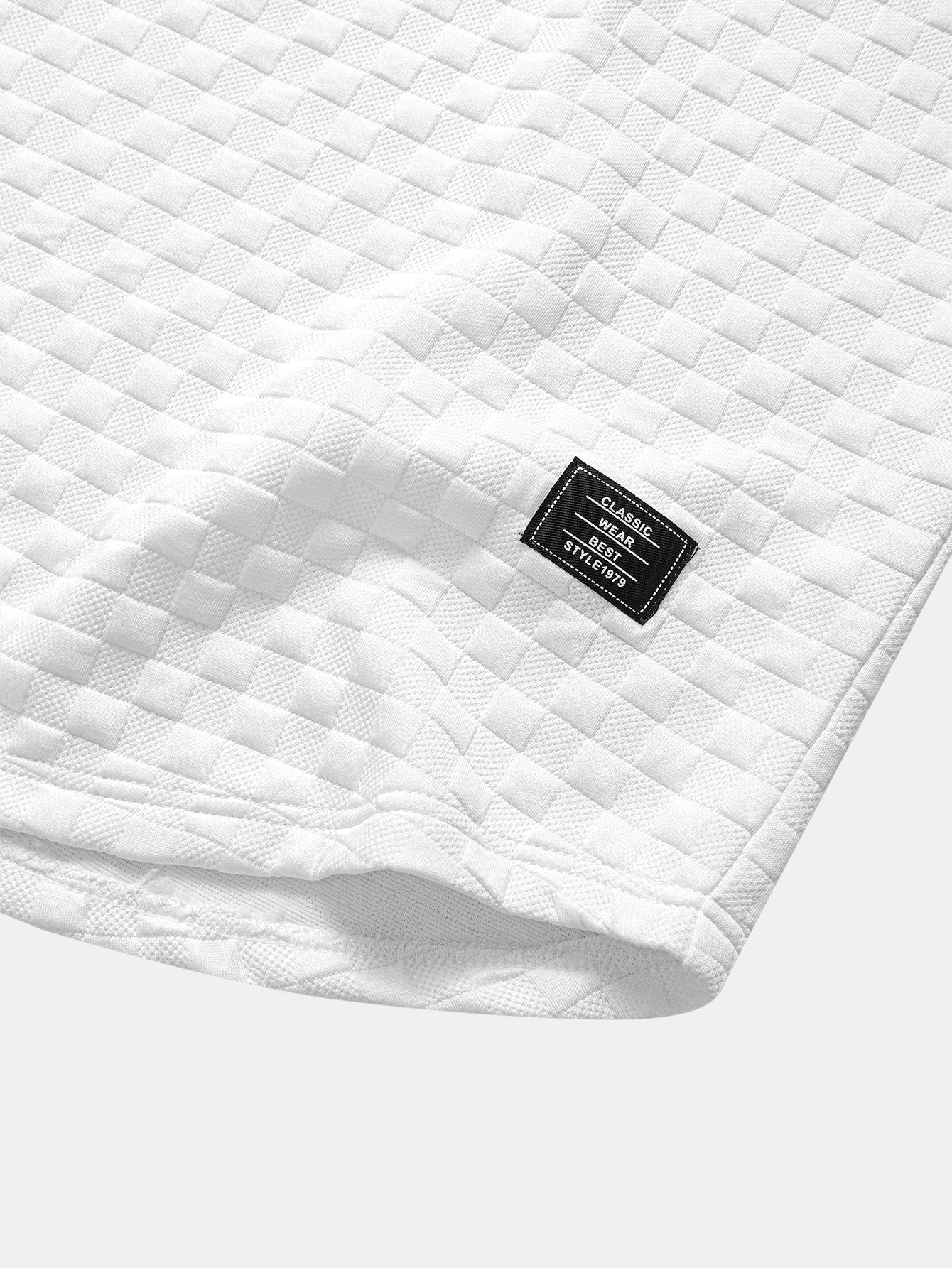 JaredĀ® | Checkerboard Jacquard Arc Hem T-Shirt & Checkerboard Jacquard Shorts - Image 18