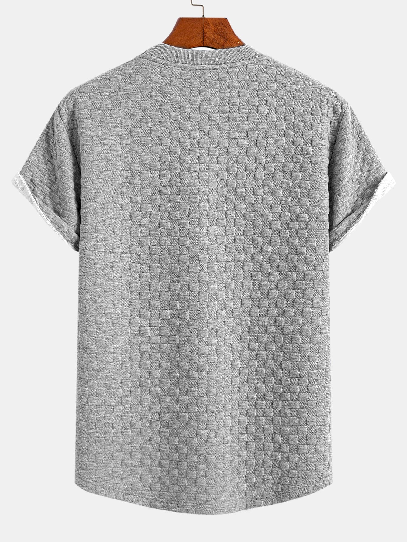 JaredĀ® | Checkerboard Jacquard Arc Hem T-Shirt & Checkerboard Jacquard Shorts - Image 9