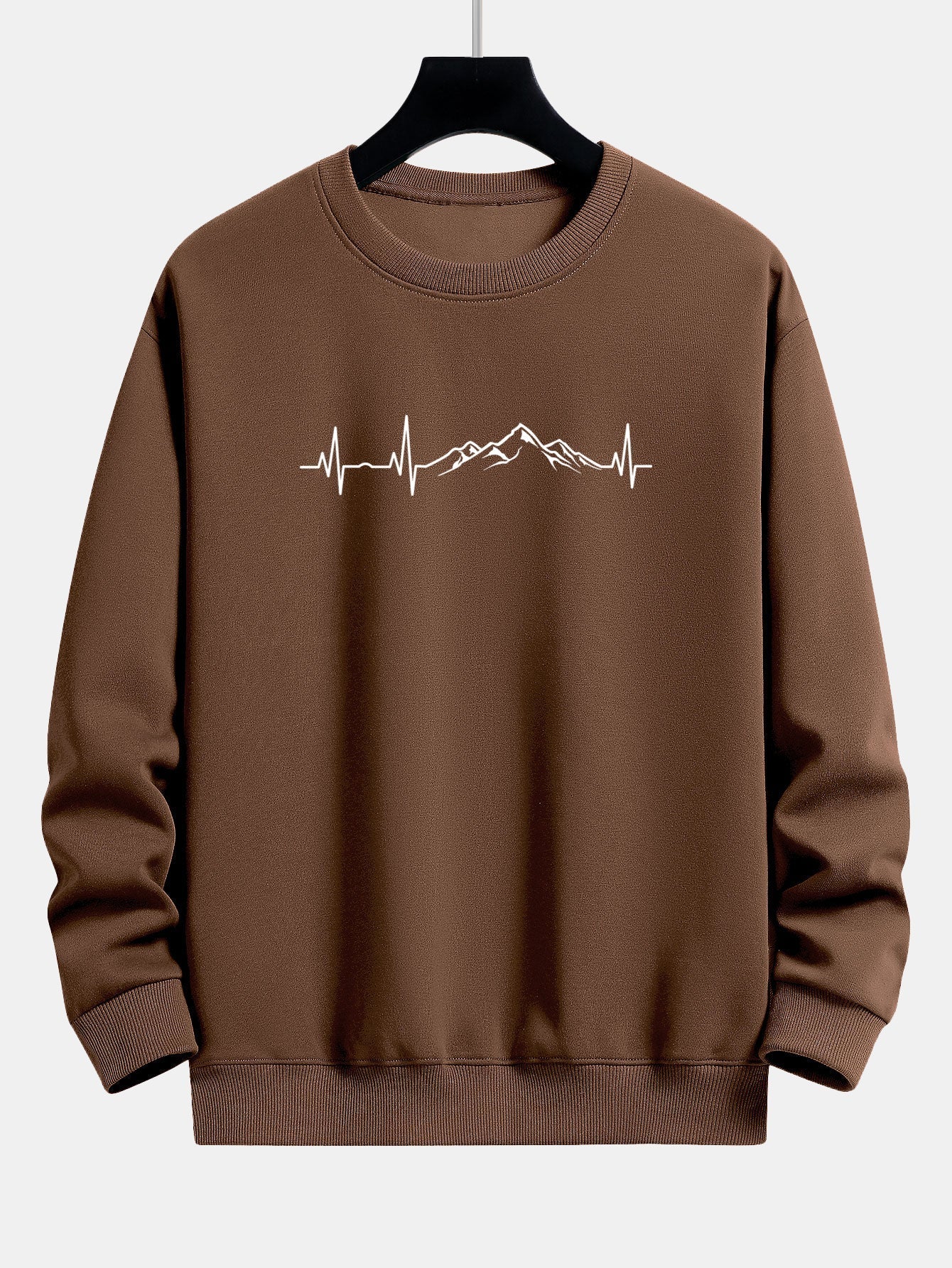 JarekĀ® | Heartbeat Mountain Print Relax Fit Sweatshirt