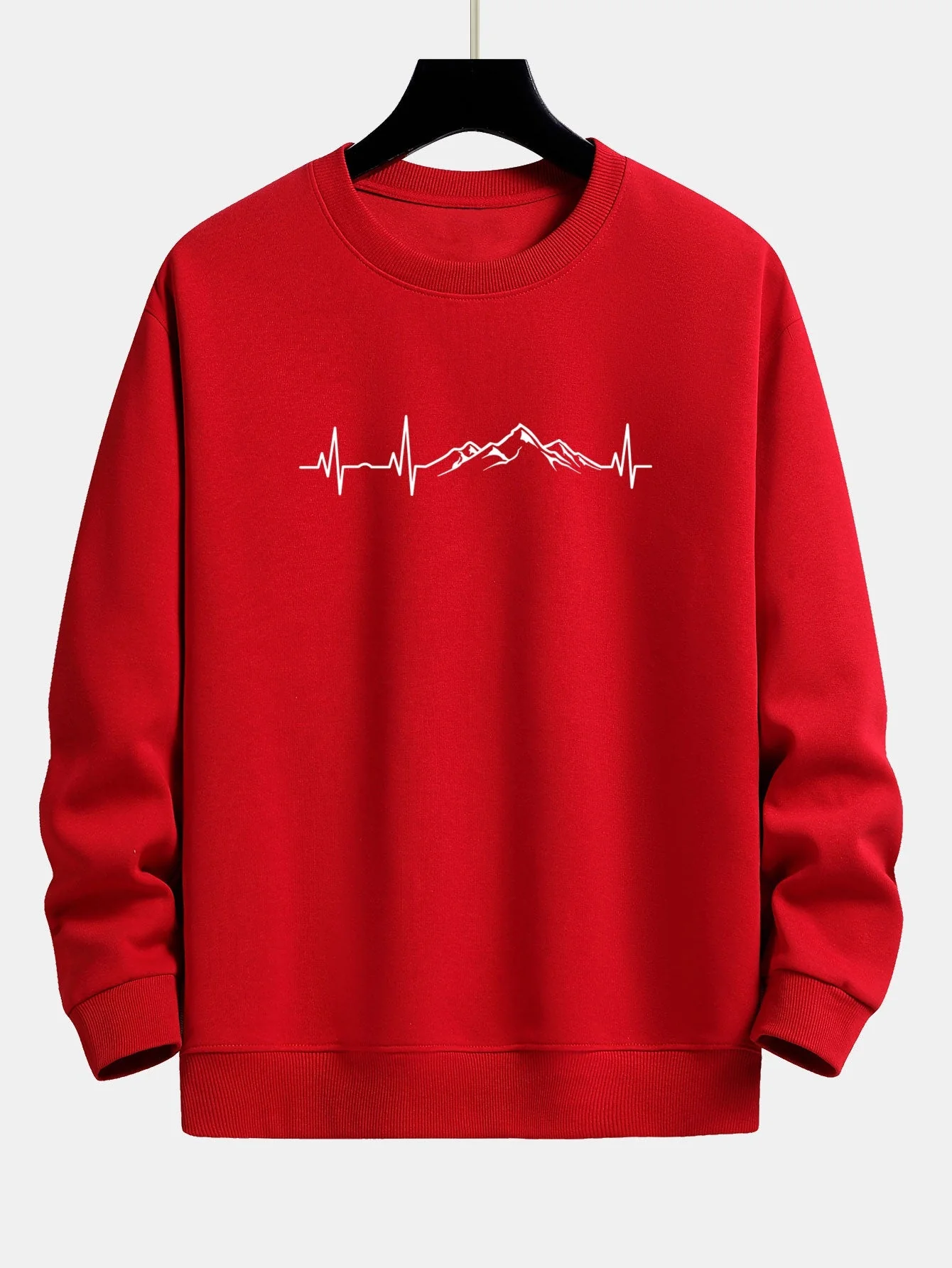 JarekĀ® | Heartbeat Mountain Print Relax Fit Sweatshirt - Image 2