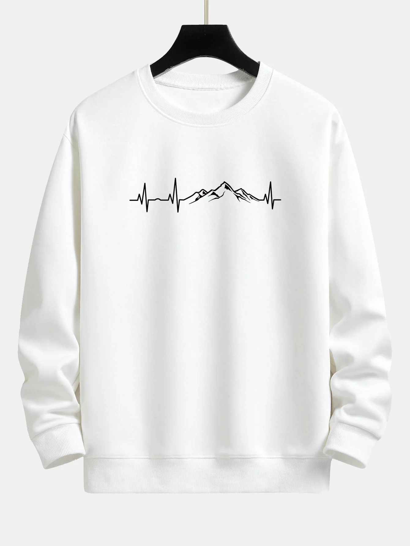 JarekĀ® | Heartbeat Mountain Print Relax Fit Sweatshirt - Image 3
