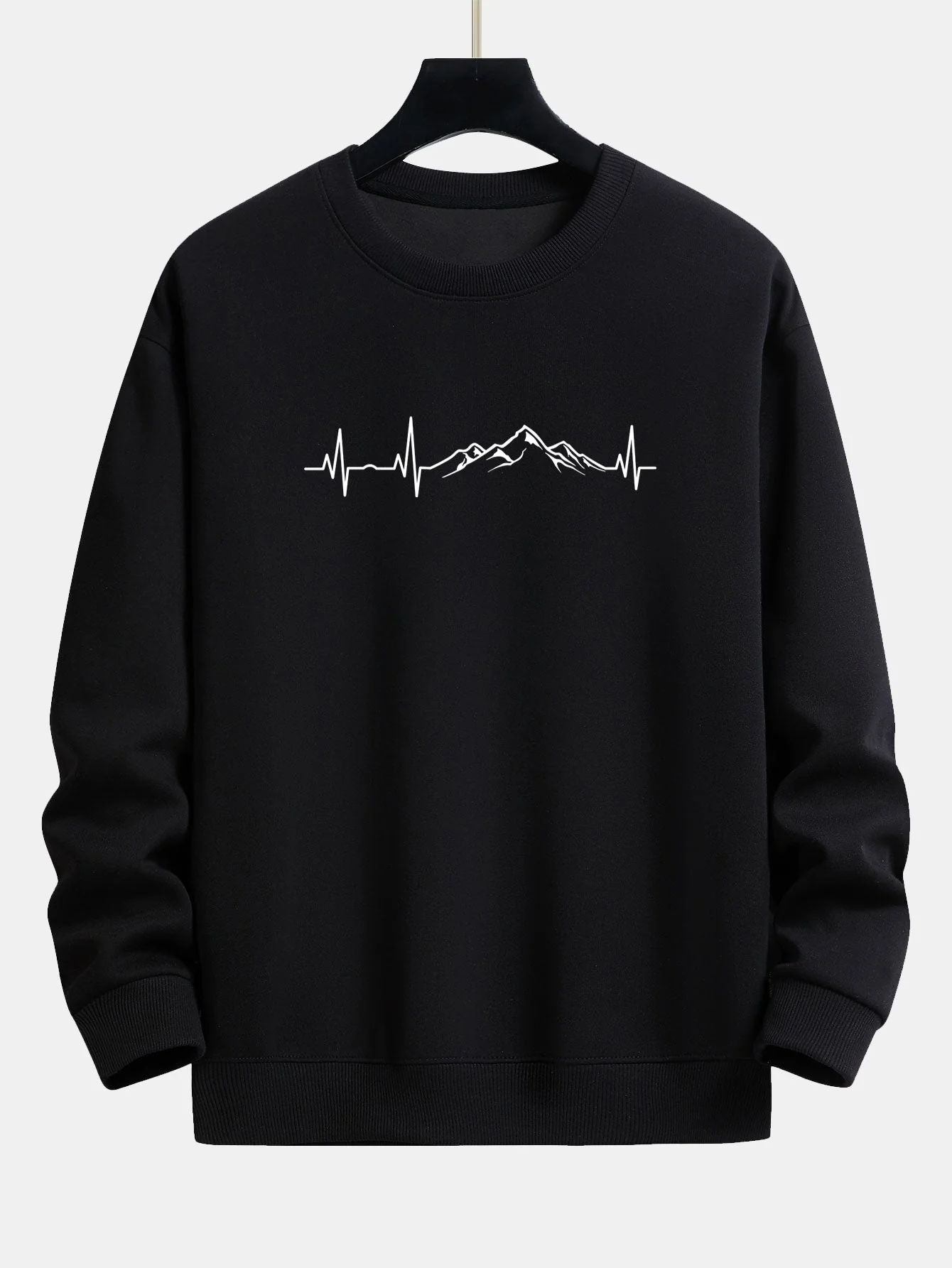 JarekĀ® | Heartbeat Mountain Print Relax Fit Sweatshirt - Image 4