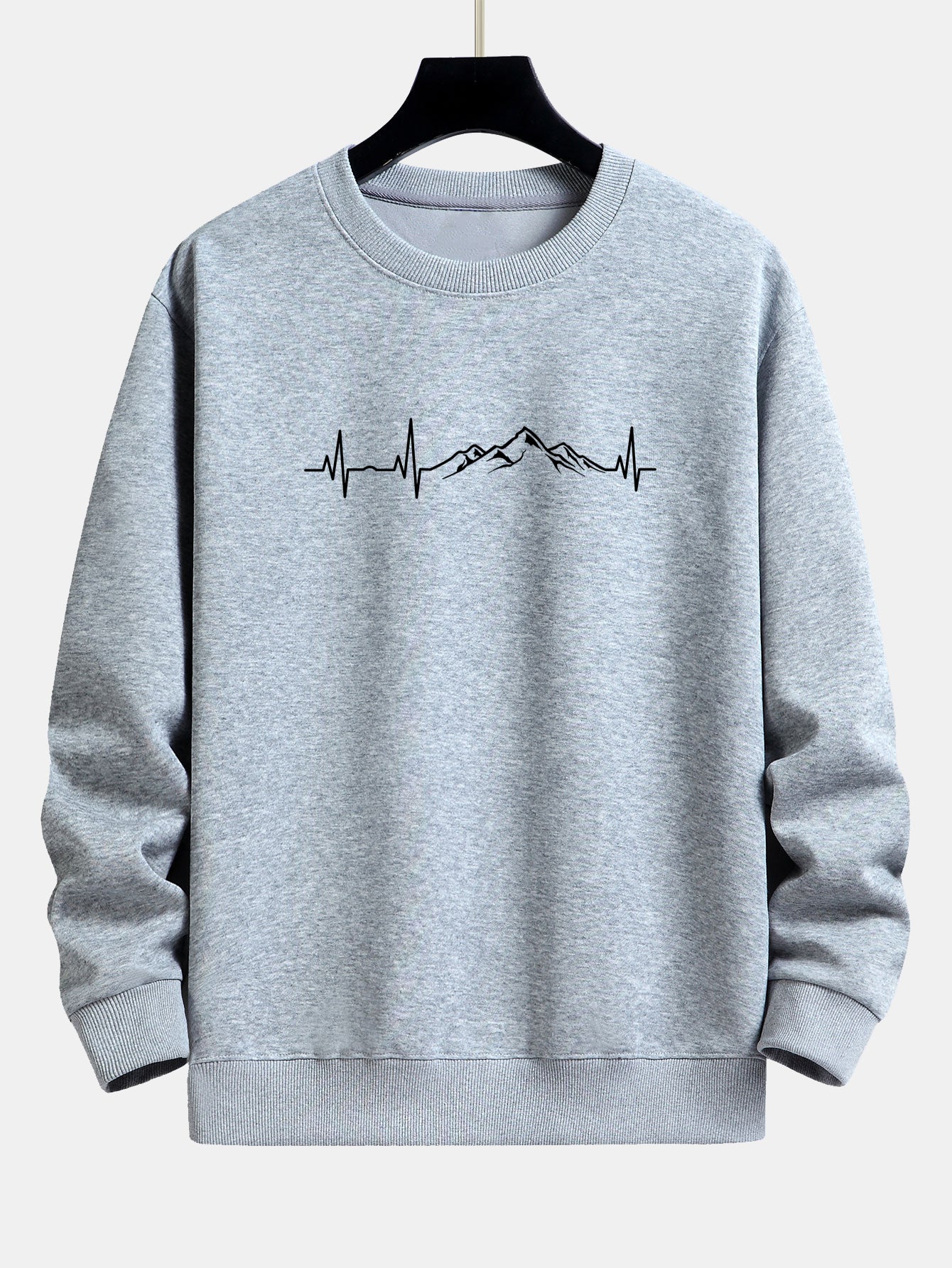 JarekĀ® | Heartbeat Mountain Print Relax Fit Sweatshirt - Image 6