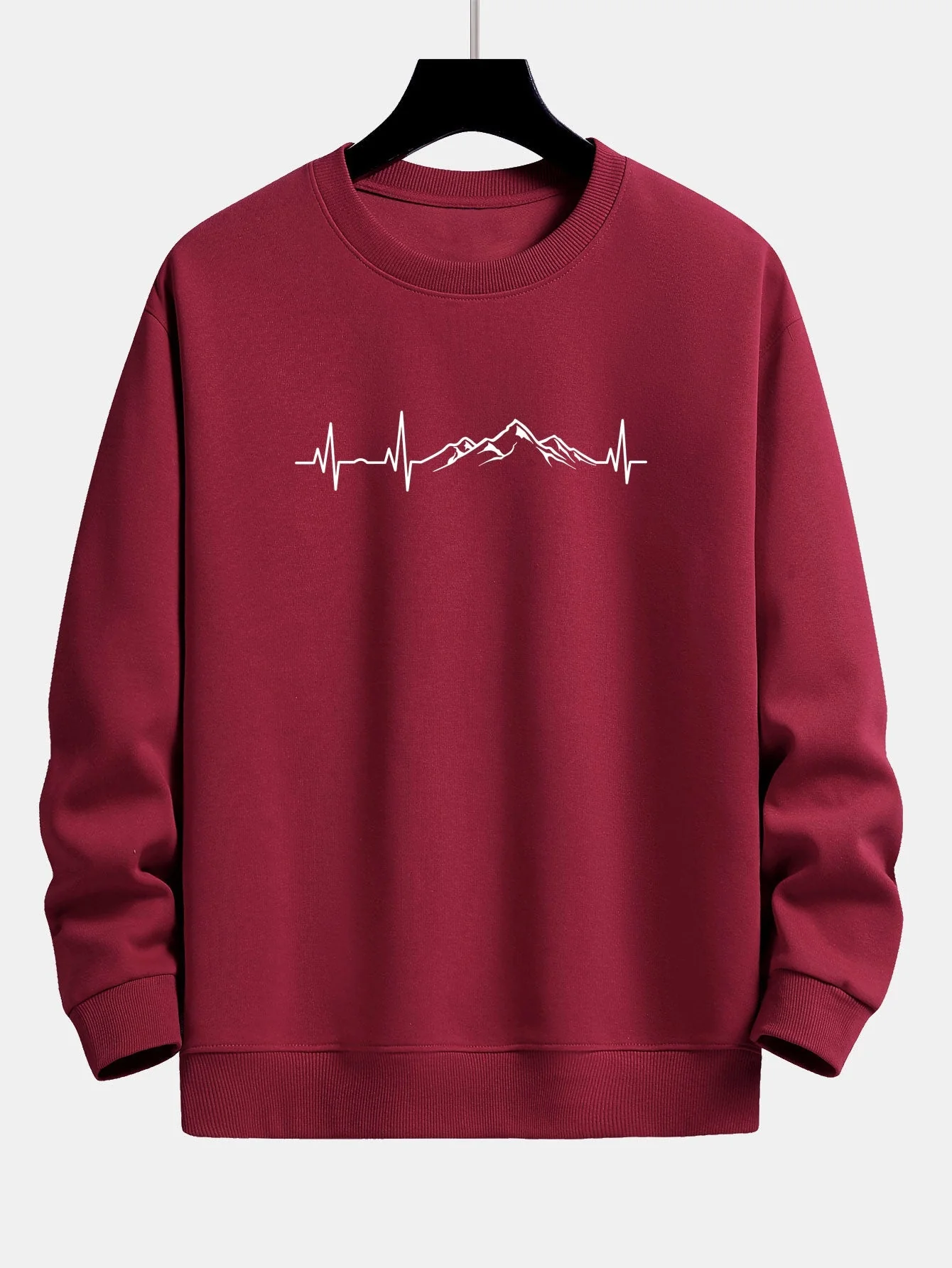 JarekĀ® | Heartbeat Mountain Print Relax Fit Sweatshirt - Image 8