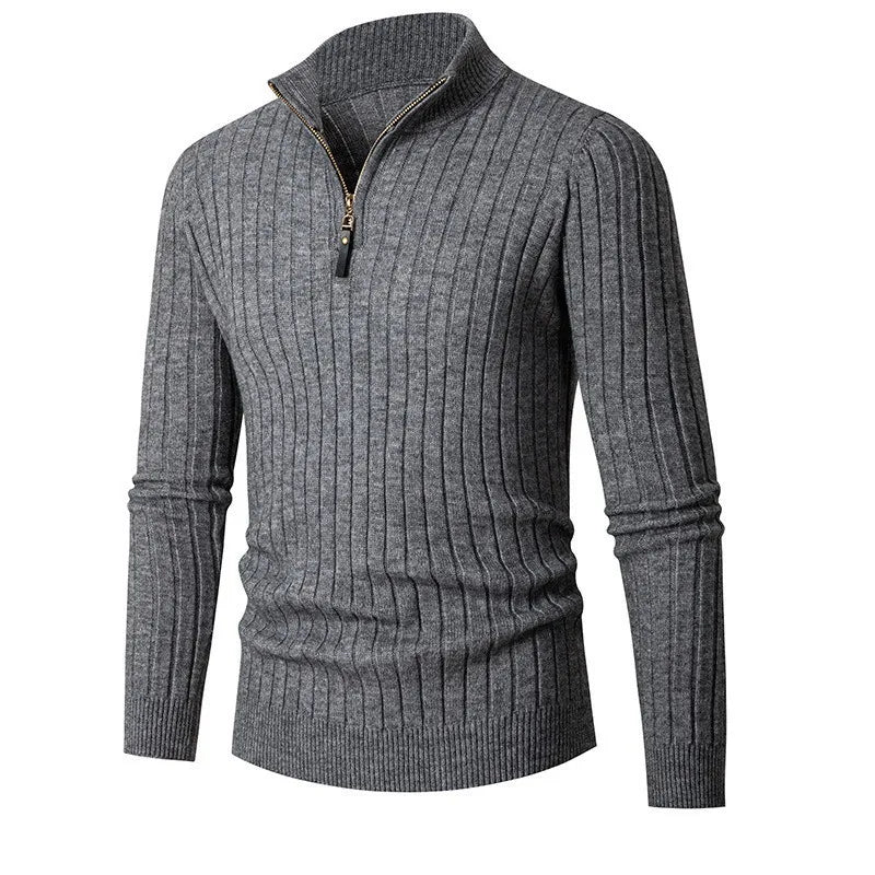 Jarl | Timeless half-zip sweater with stand-up collar - Image 3