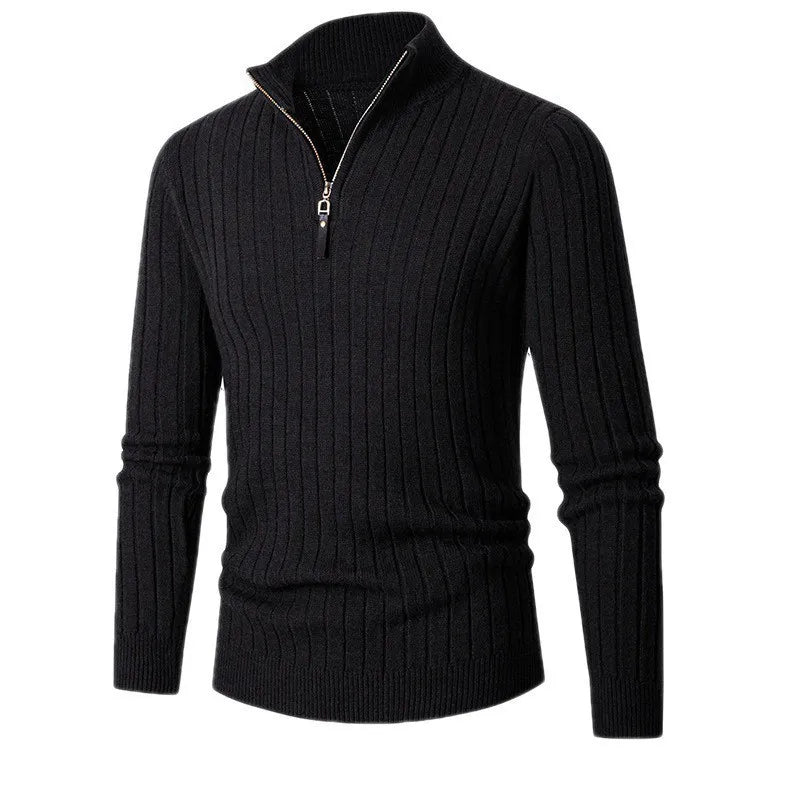 Jarl | Timeless half-zip sweater with stand-up collar - Image 4
