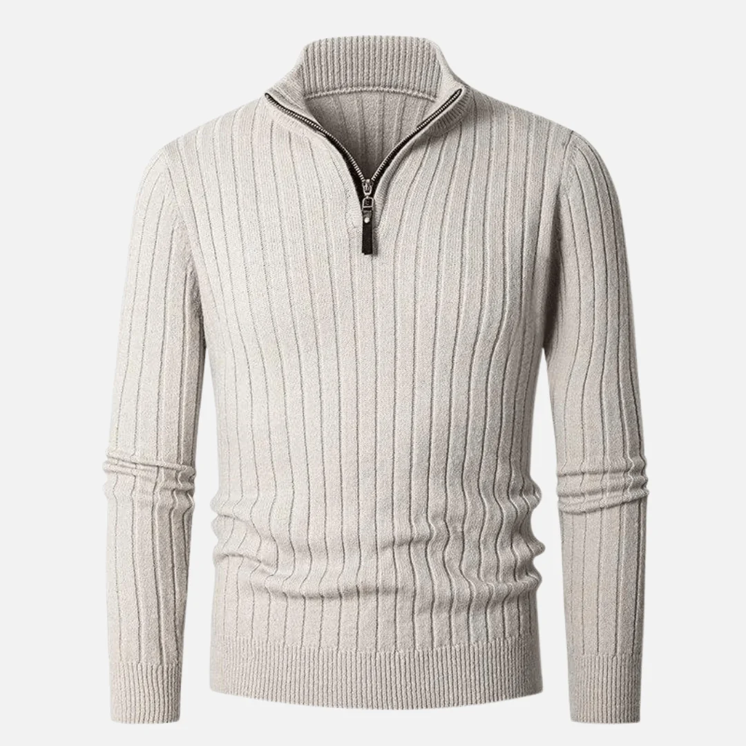 Jarl | Timeless half-zip sweater with stand-up collar - Image 7