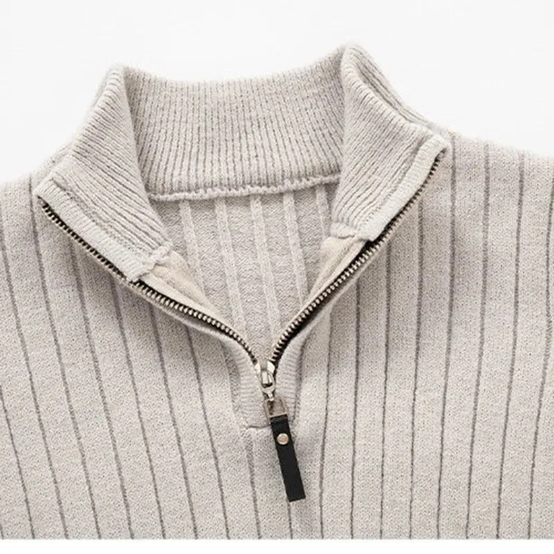 Jarl | Timeless half-zip sweater with stand-up collar - Image 8