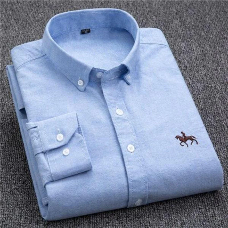 Jarvis® | Long-Sleeved Cotton Shirt With Emblem - Image 5
