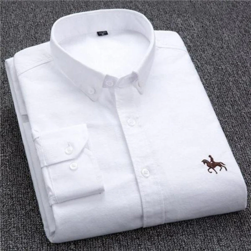 Jarvis® | Long-Sleeved Cotton Shirt With Emblem - Image 7