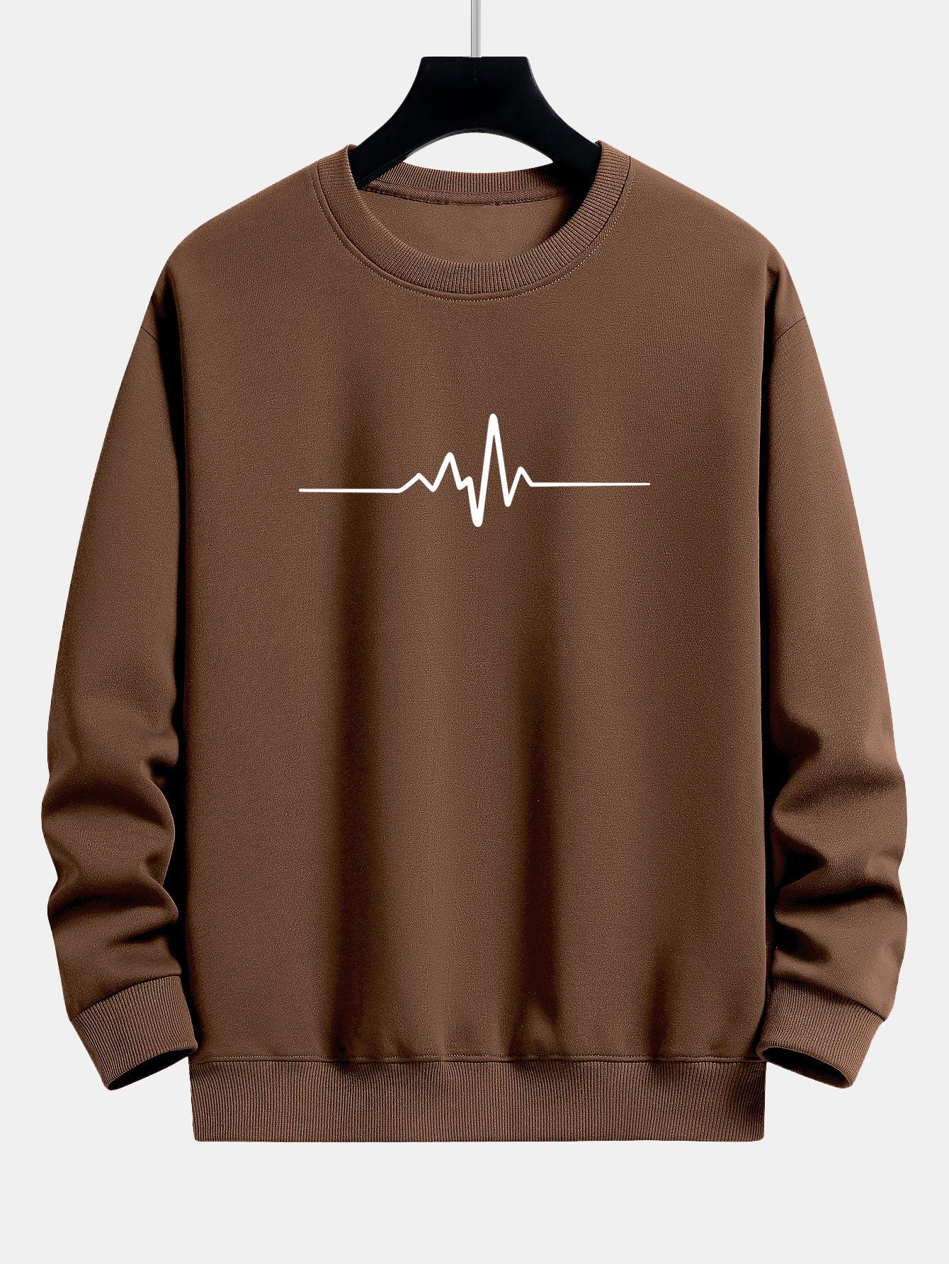 Jasiel® | Heartbeat Print Relax Fit Sweatshirt - Image 10