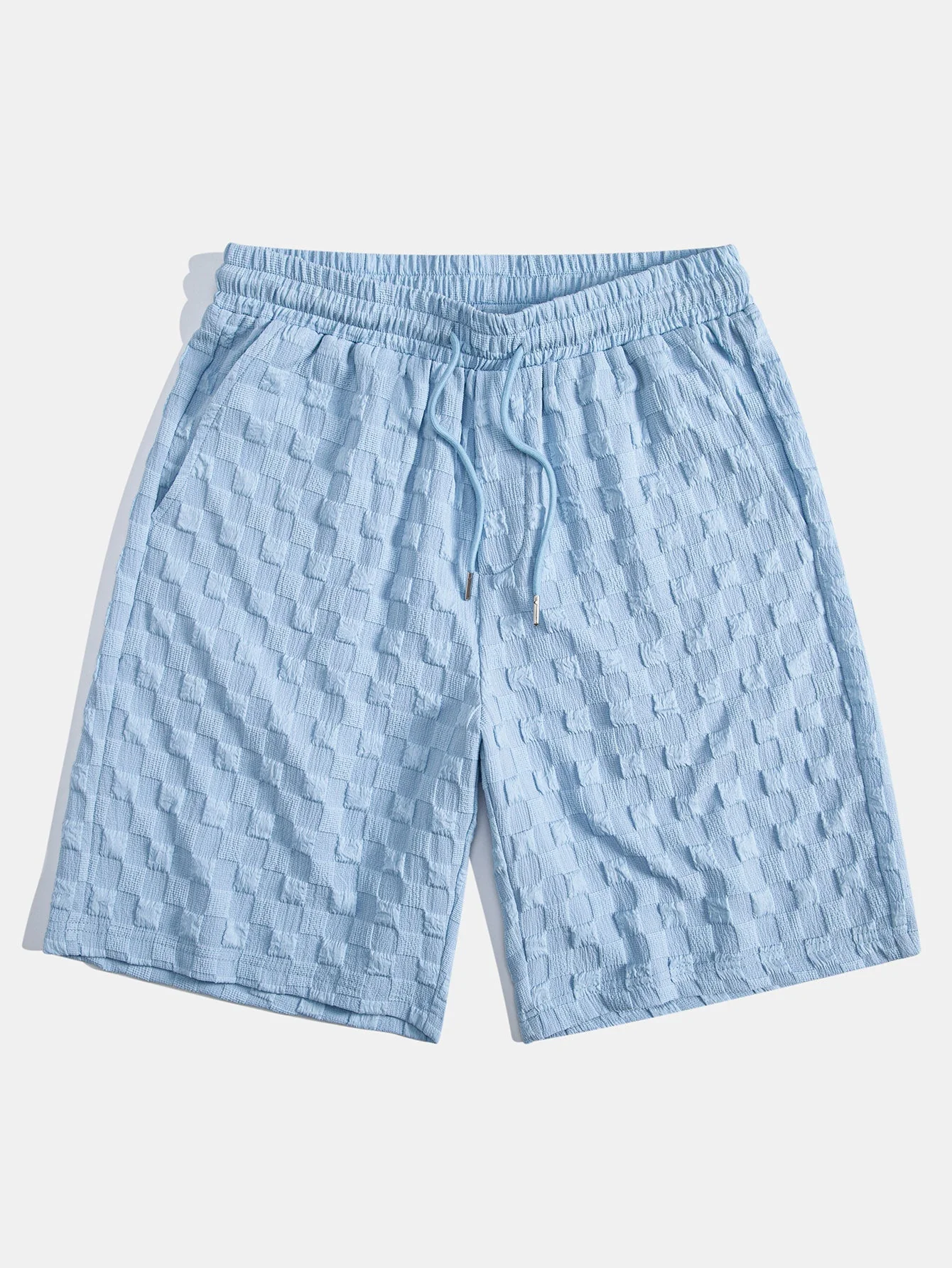 Jasper® | Checkerboard Jacquard Button Up Shirt & Drawstring Shorts - Image 4