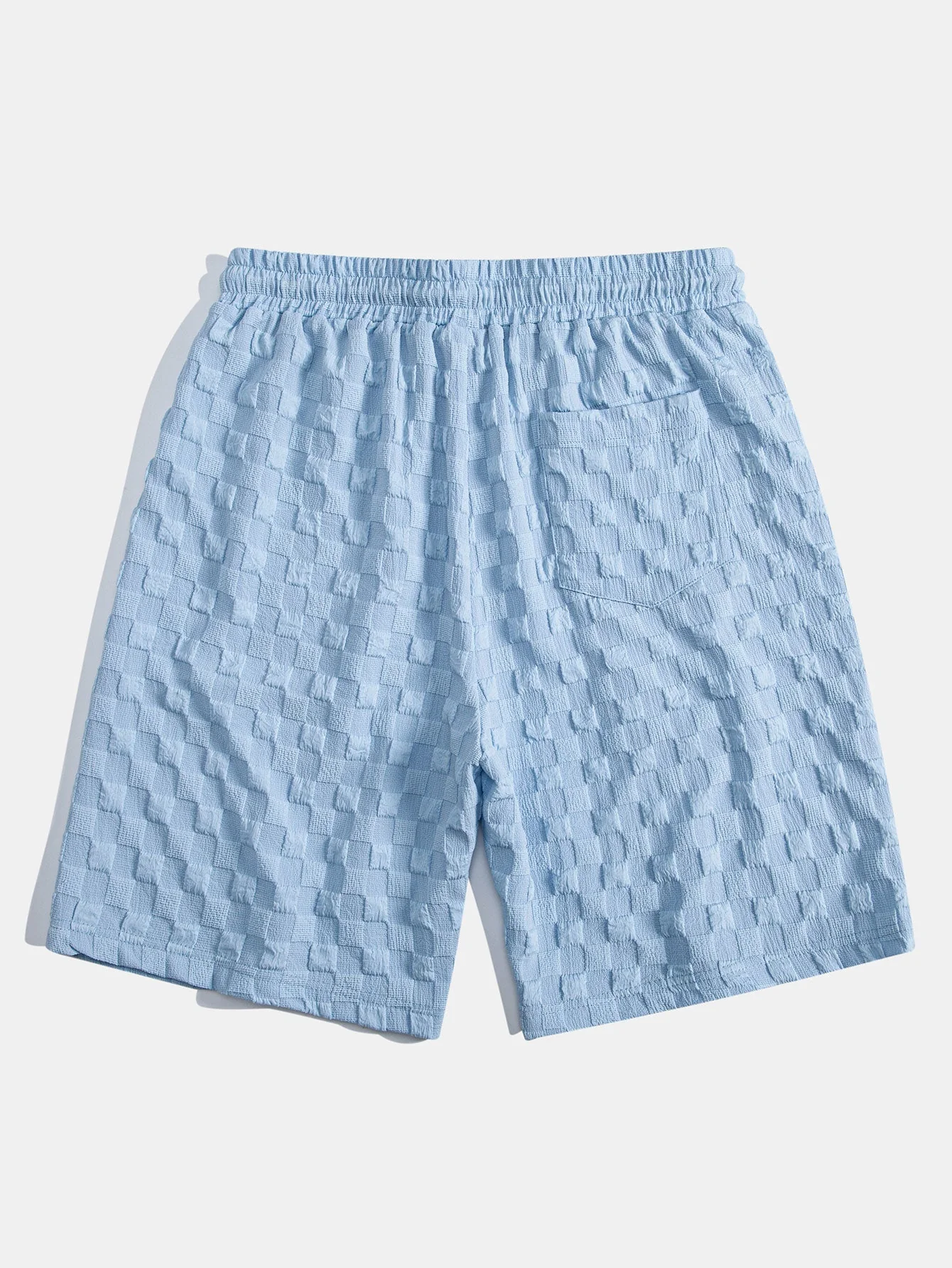Jasper® | Checkerboard Jacquard Button Up Shirt & Drawstring Shorts - Image 5