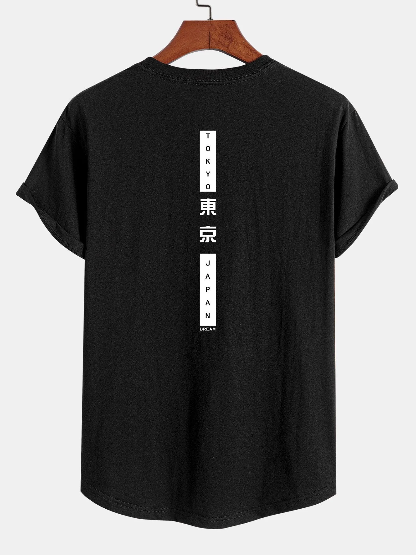 Jasper® | Tokyo Back Print Cotton Arc Hem T-Shirt - Image 2