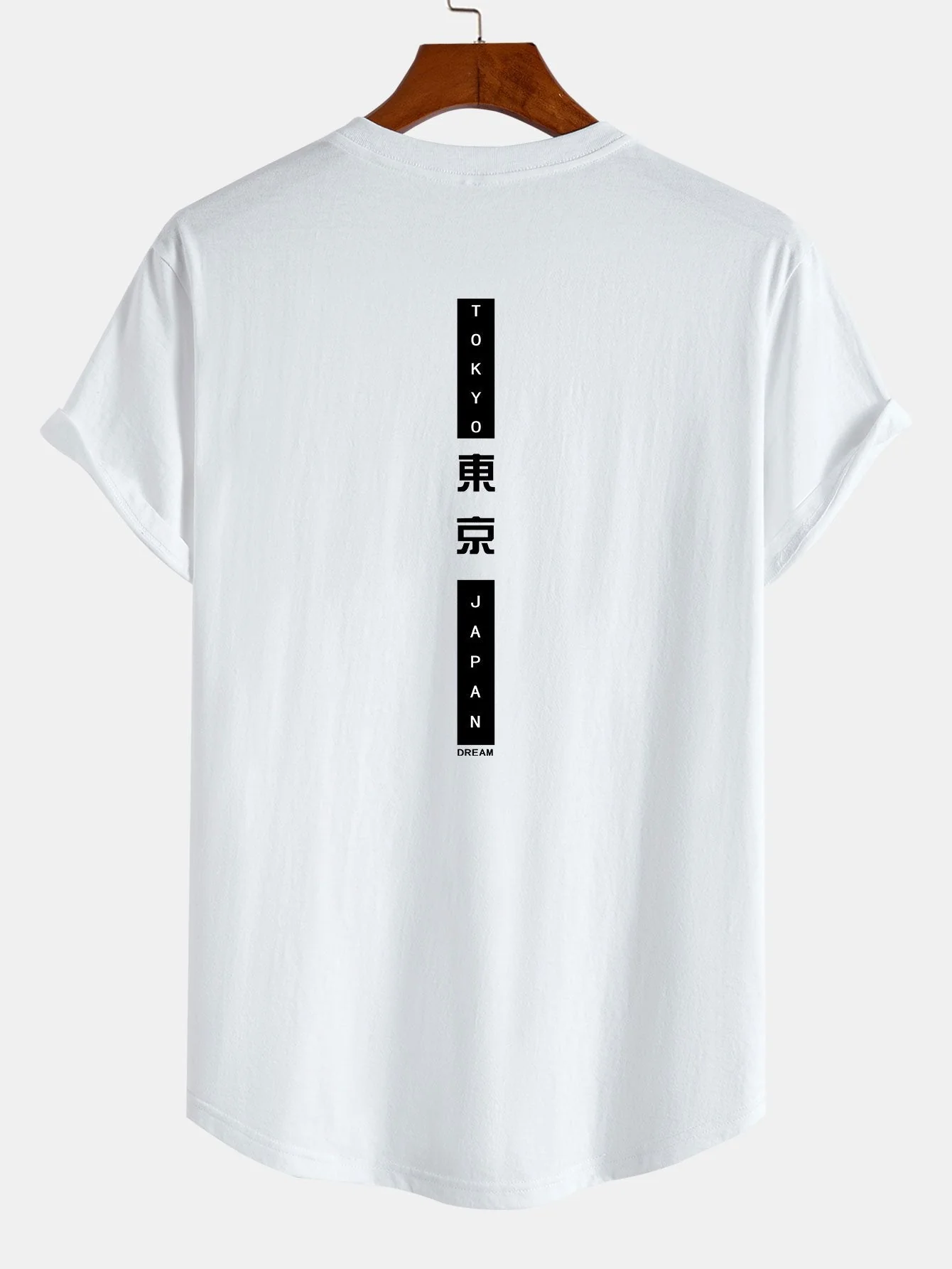 Jasper® | Tokyo Back Print Cotton Arc Hem T-Shirt - Image 4
