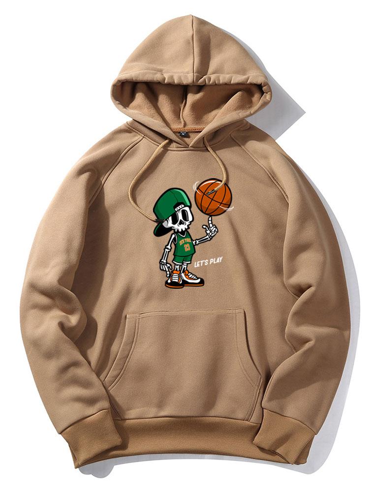 Jasper | Basketball Skeleton Print Hoodie - Image 10
