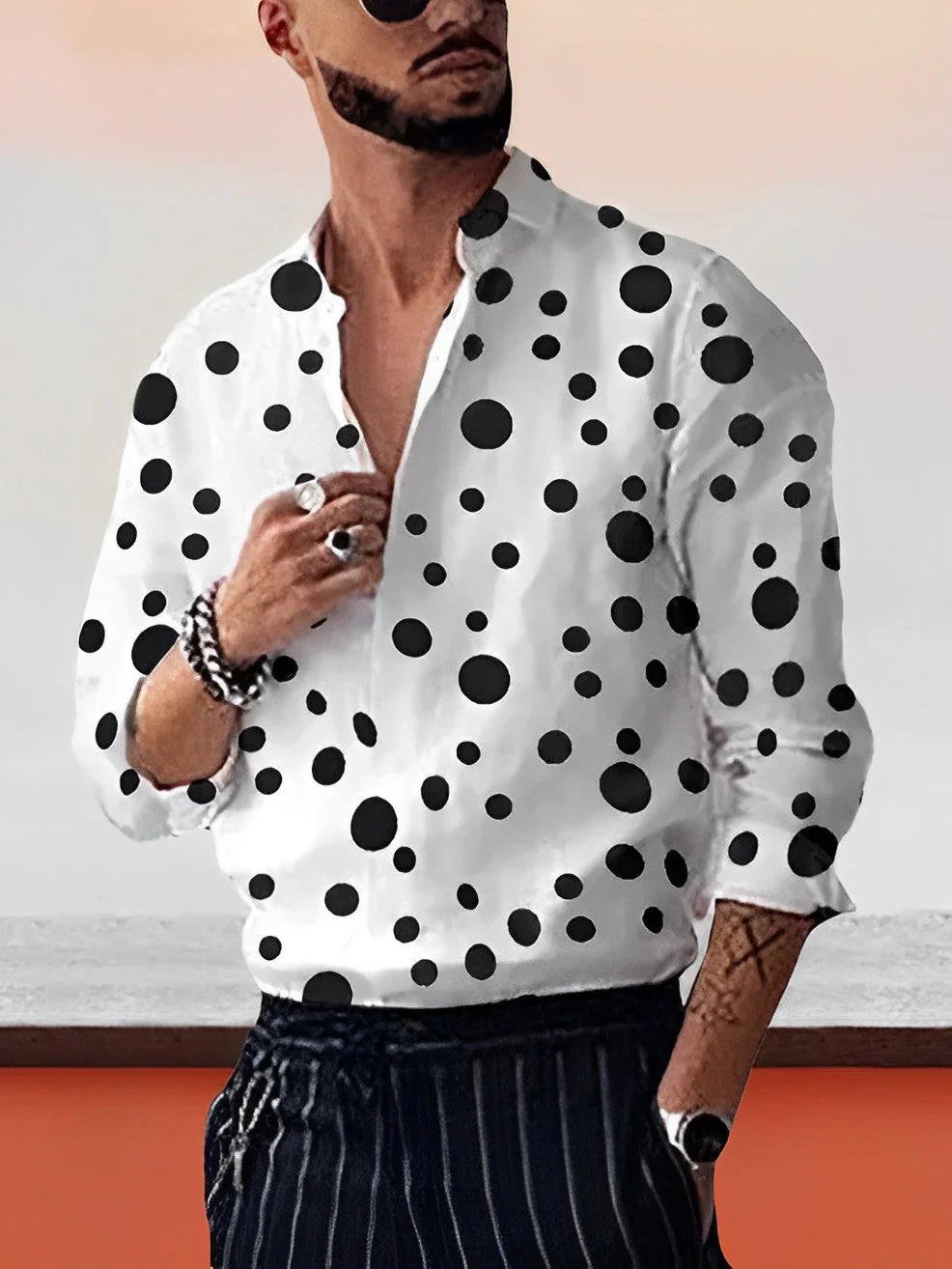 Javier® | Casual Polka Dot Shirt - Image 8